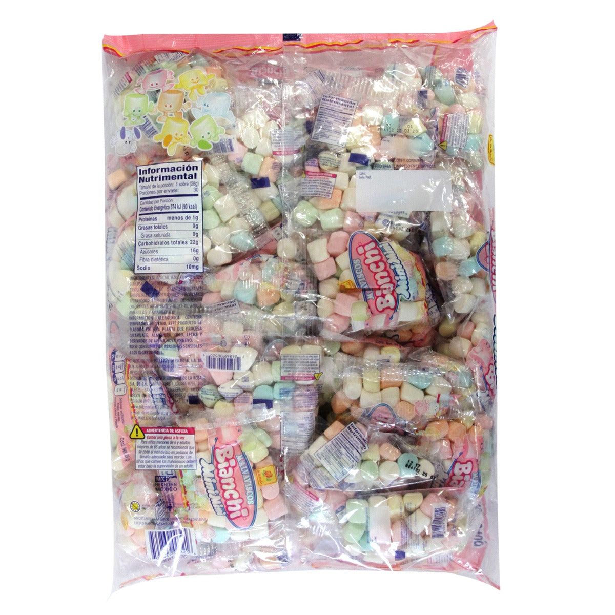 Malvavisco Mini De La Rosa Con 30 Bolsas De 28 Gramos