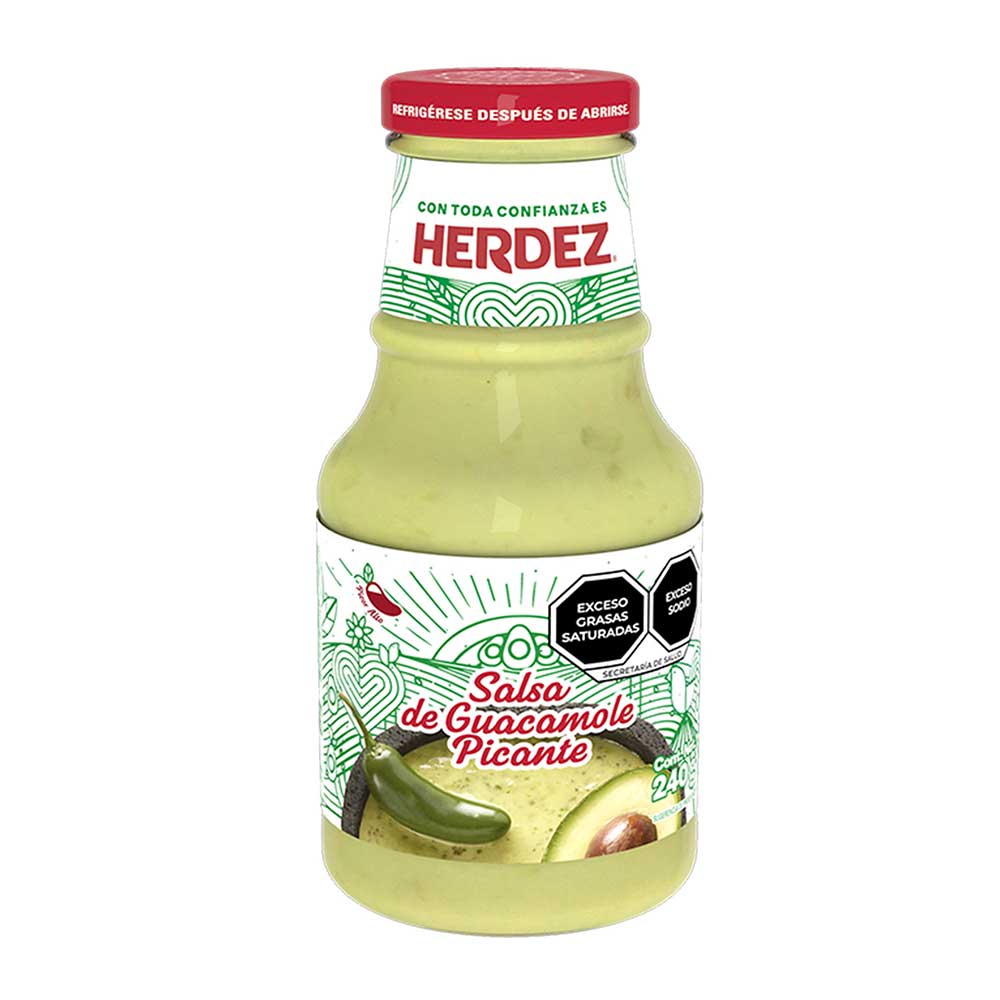 Salsa Guacamole Herdez Picante 240 g