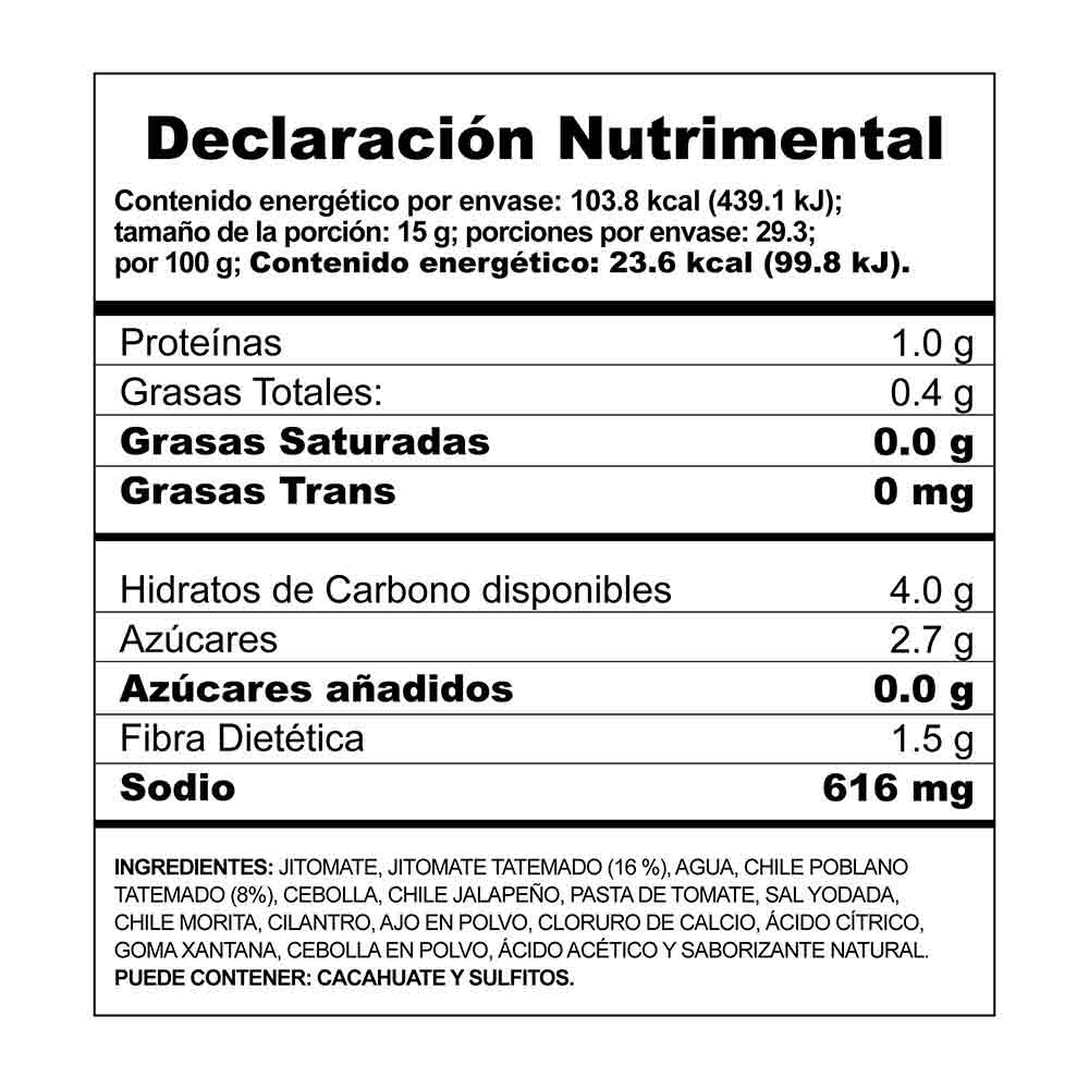 Salsa Roja Herdez Tatemada y Martajada 240 g