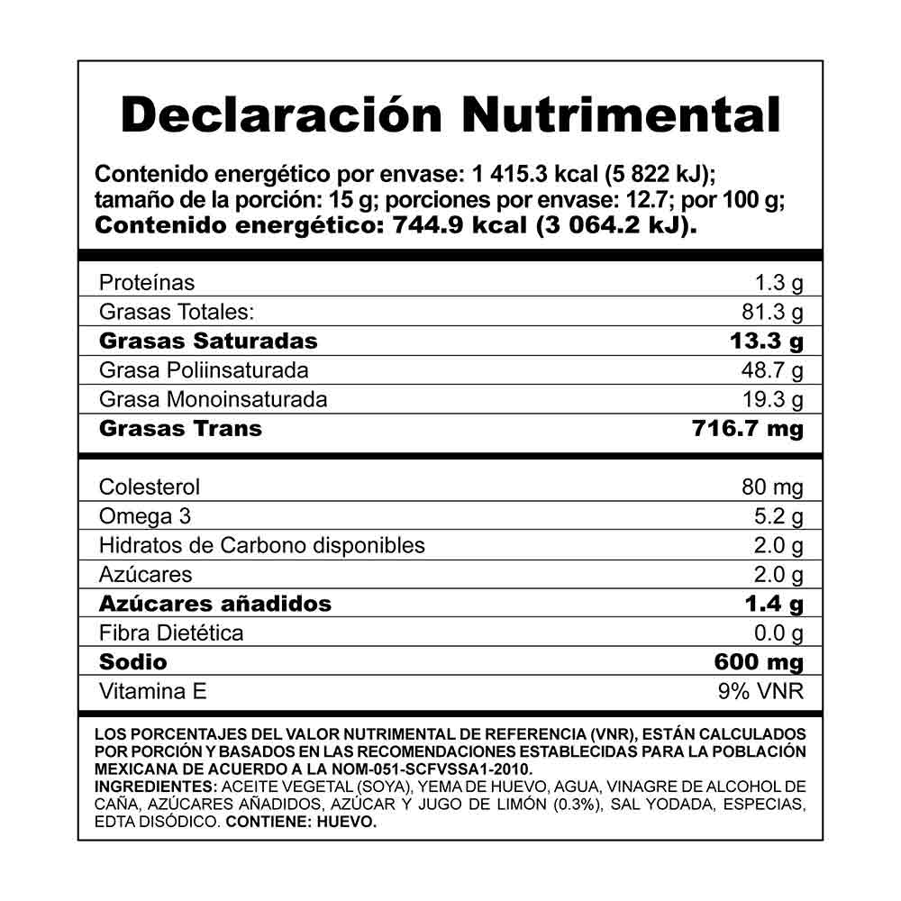 Mc cormick mayonesa no. 8 190gr
