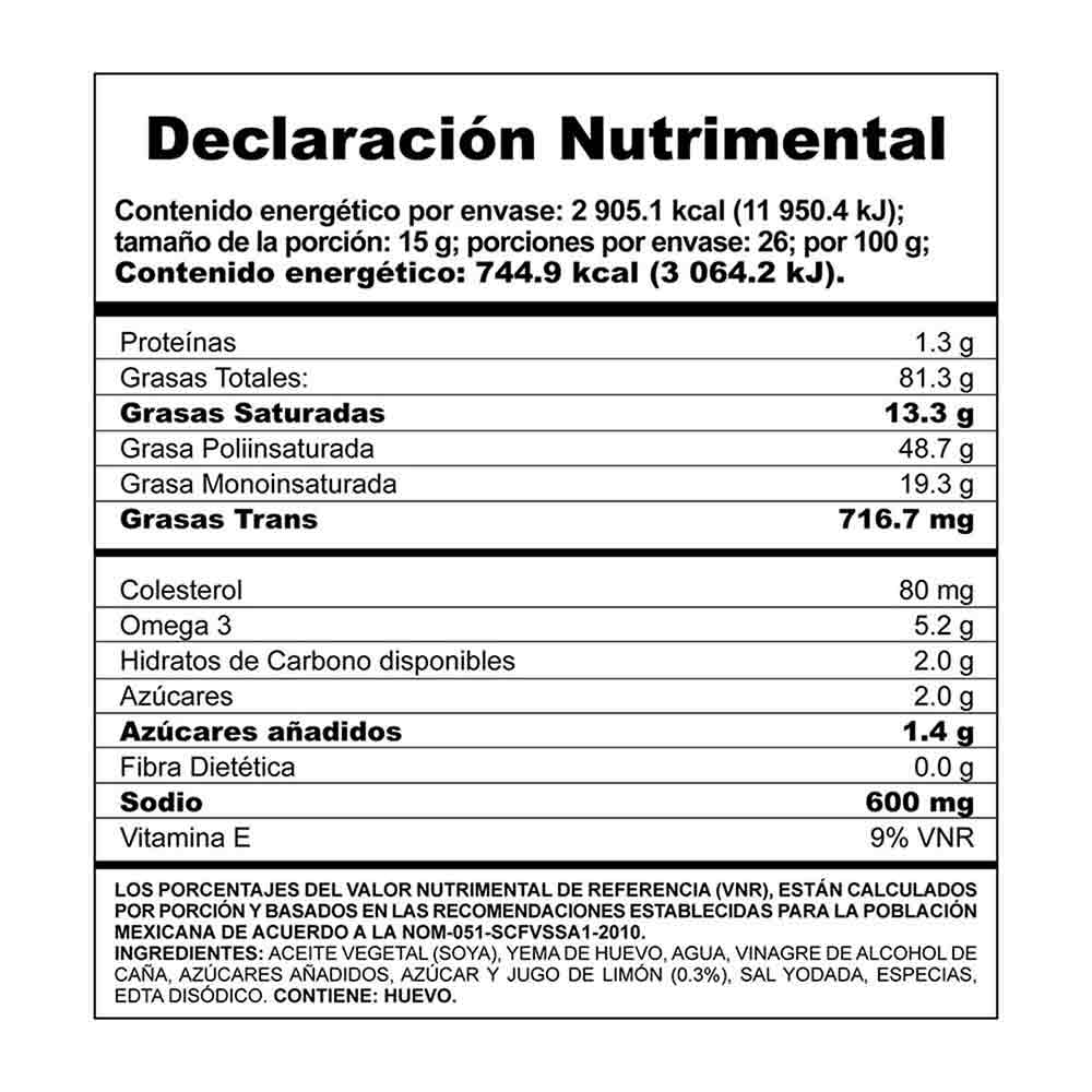 McCormick Mayonesa 16 oz. 390 Gr