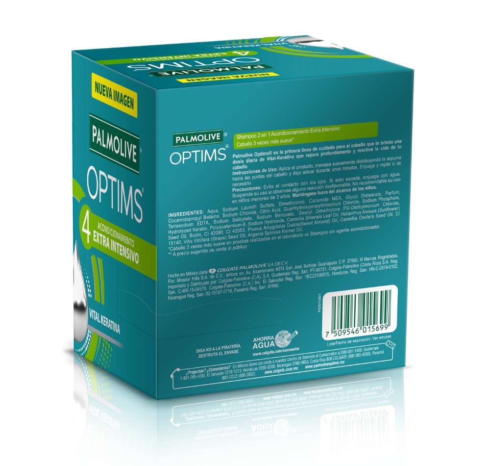 Palmolive Optims Shampoo Nivel 4, 10 ml 2 piezas