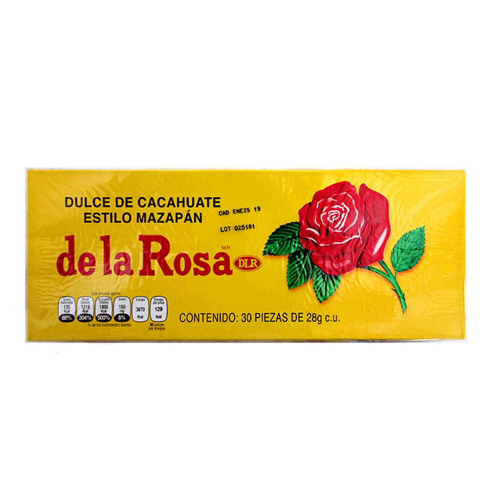 De La Rosa Mazapan Grande Paquete Con 30 Piezas De 28 Gr
