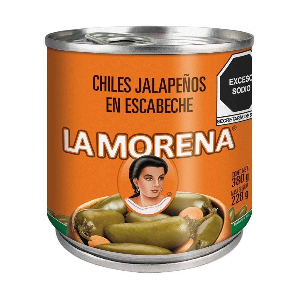 Chiles Jalapeños Enteros La Morena 380 gr