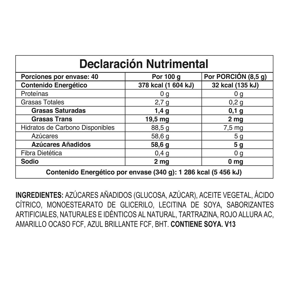 Paleta Gudu Pop Maciza Multisabor Con 40 Piezas De 8.5 Gramos
