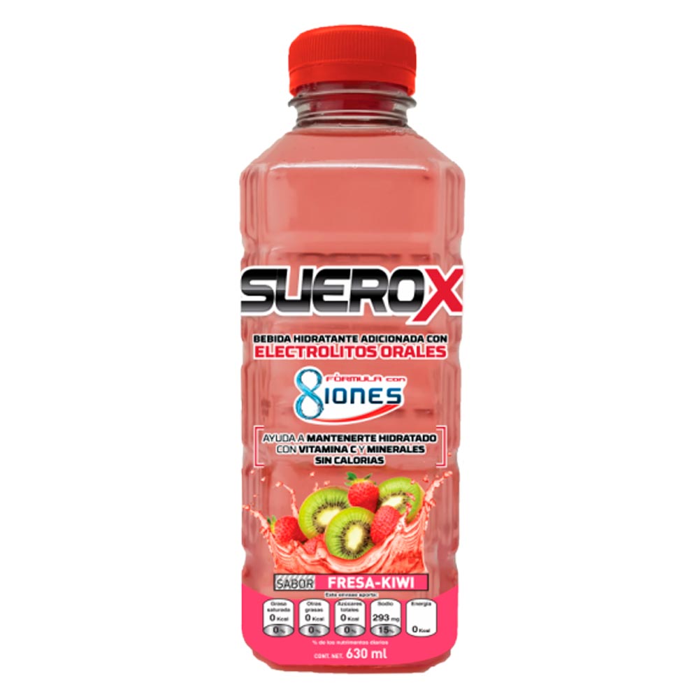 Suero Rehidratante Suerox Fresa Kiwi Botella 630 Mililitros
