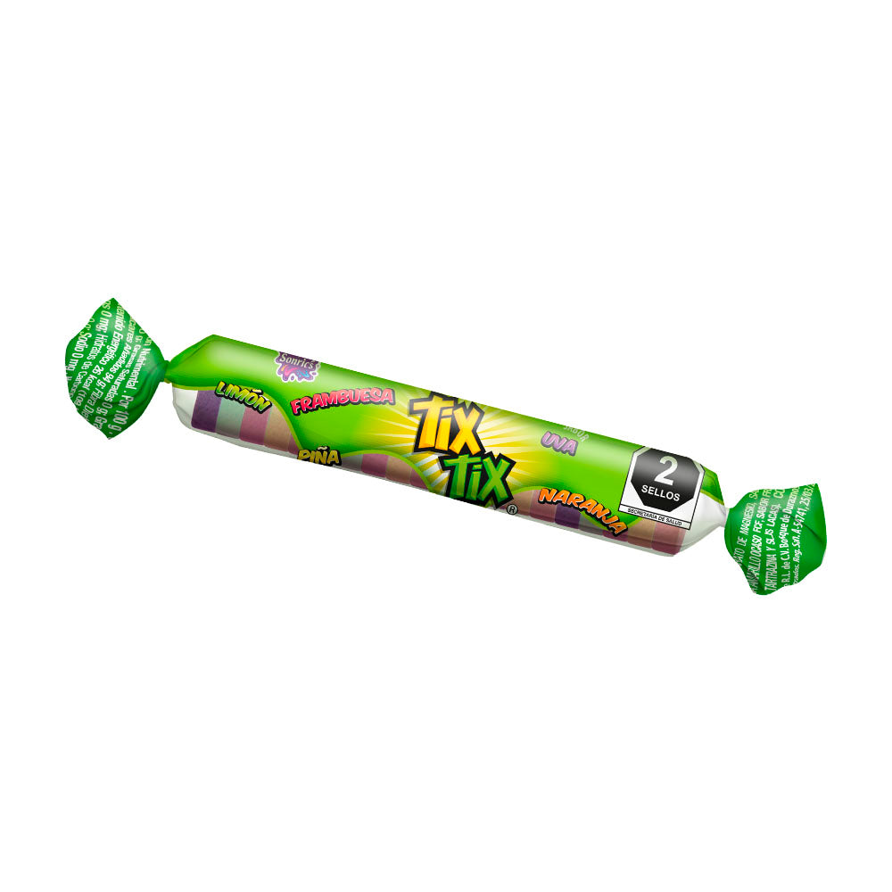 Caramelo Tix Tix Candy Rolls Con 40 Piezas De 6 Gramos