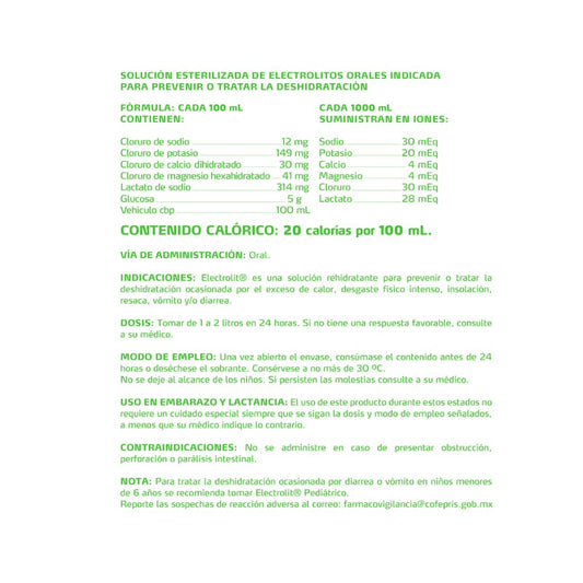 Suero Rehidratante Electrolit Coco Botella 625 Mililitros