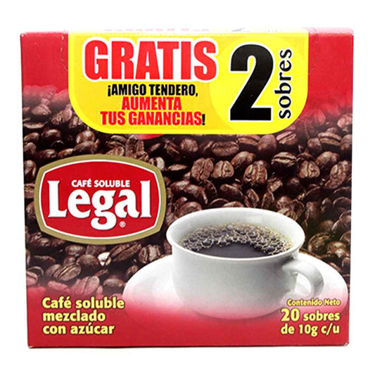 Café Legal Paquete 20 sobres de 10 gr