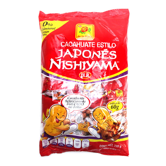 De La Rosa Nish. Cacahuate Jap. 12 pz de 60 gr