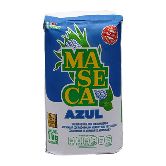 Harina Maíz Maseca Azul Bolsa 1 Kilogramo
