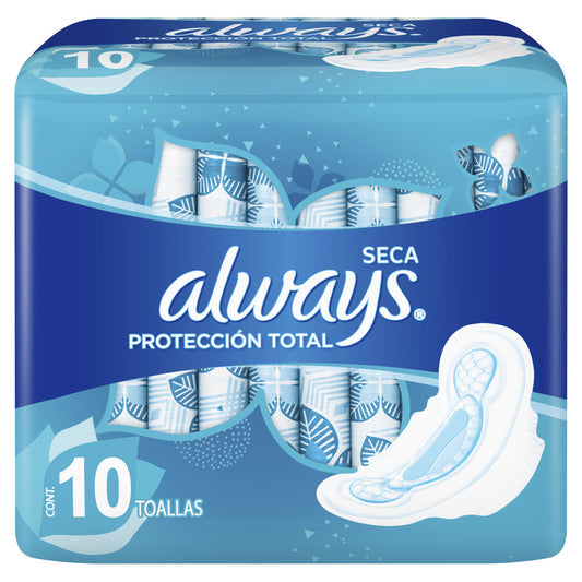 TToalla Fem. Always Active Normal Con Alas 10 Pz