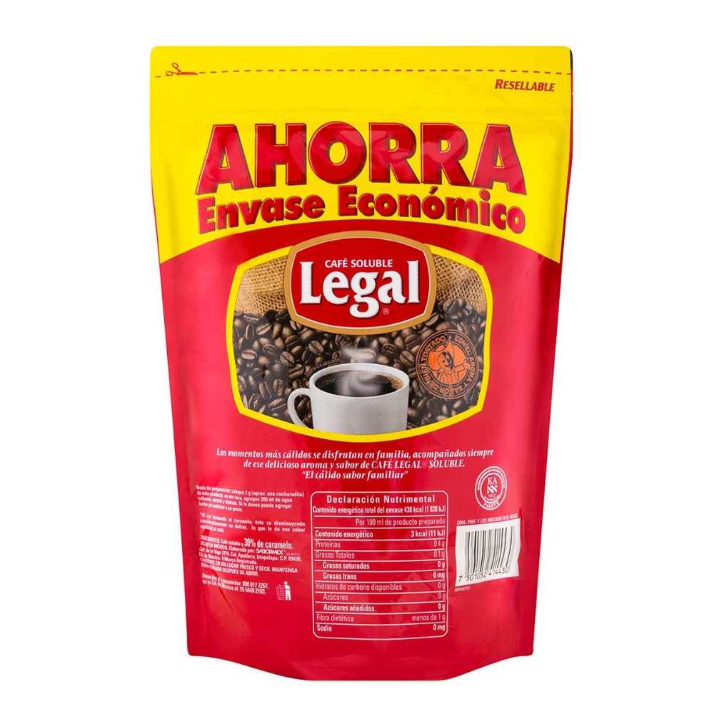 Cafe Soluble Legal Econocpack Bolsa 175 Gramos