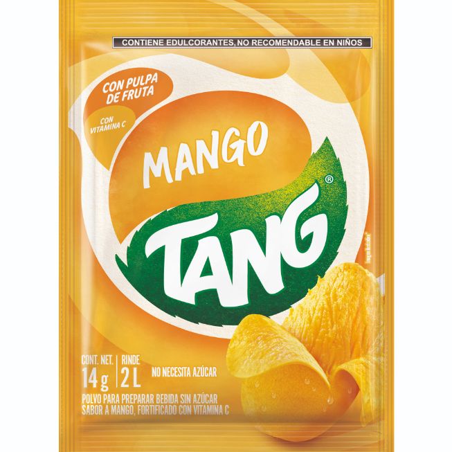 Polvo Para Preparar Bebida Tang Sabor Mango Paquete con 8 Sobres