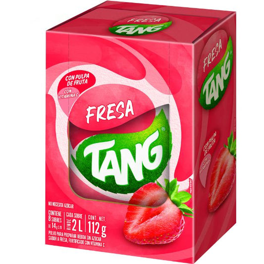 Polvo Para Preparar Bebida Tang Sabor Fresa Paquete con 8 Sobres