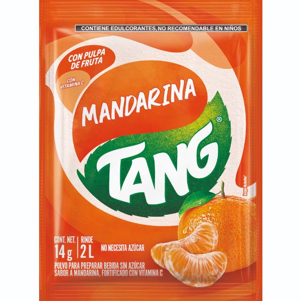 Polvo Para Preparar Bebida Tang Sabor Mandarina Paquete con 8 Sobres
