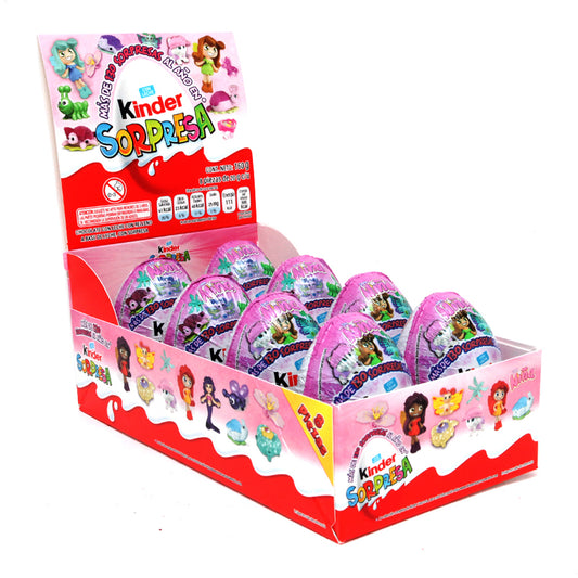 Chocolate Huevo Kinder Sorpresa Nina 8 piezas De 20 Gramos