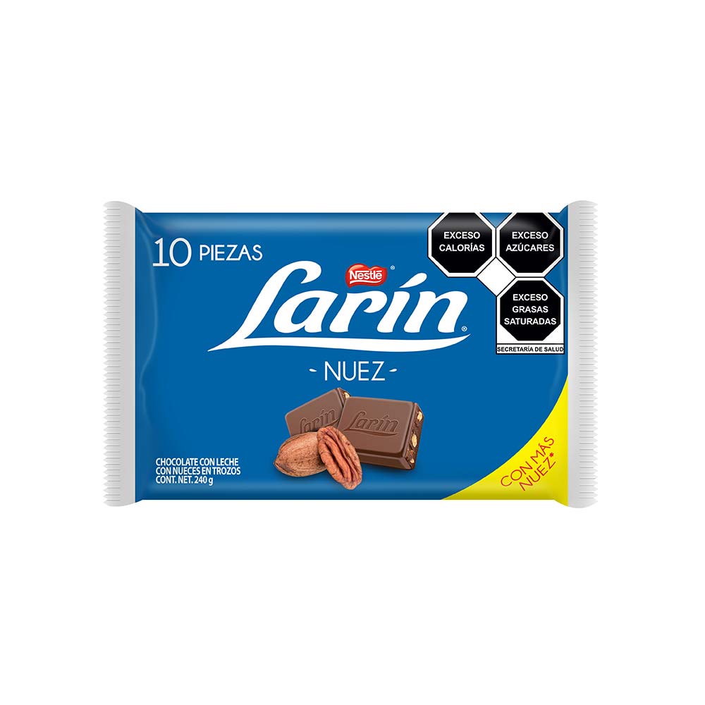 Chocolate Larin Nuez Paquete Con 10 piezass De 24 Gramos