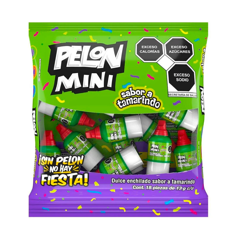 Dulce De Tamarindo Pelon Pelo Rico Mini Paquete Con 18 Piezas