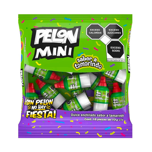 Dulce De Tamarindo Pelon Pelo Rico Mini Paquete Con 18 Piezas