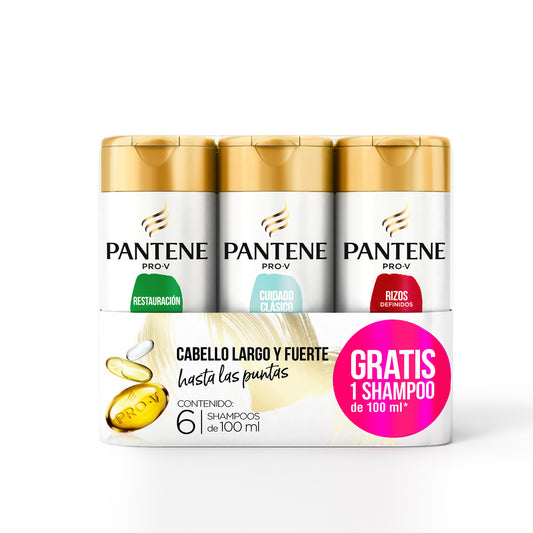 Shampoo Pantene Pack  6 Pz De 100 ml