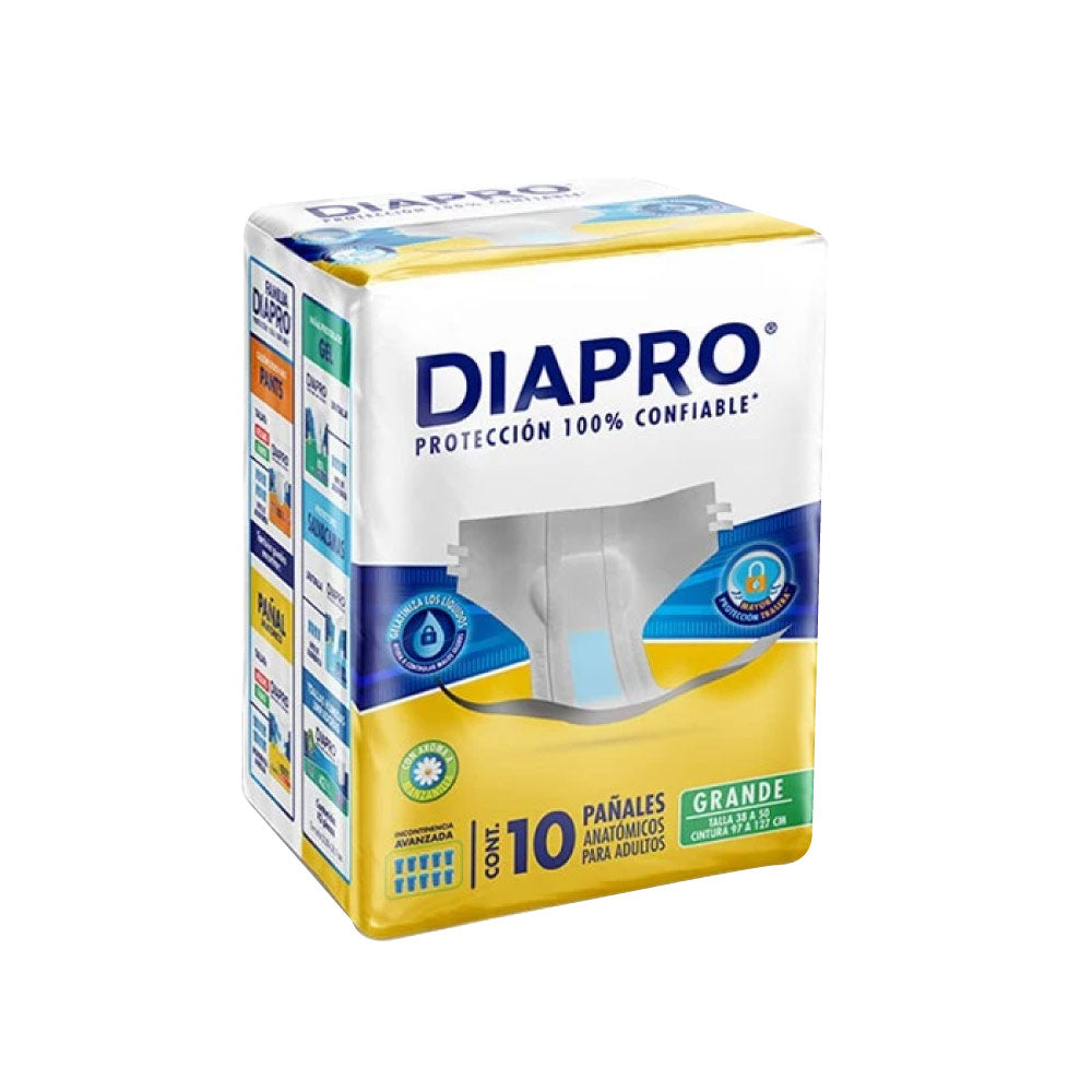 Diapro Pañal Adulto Basico Grande Con 10 Pz