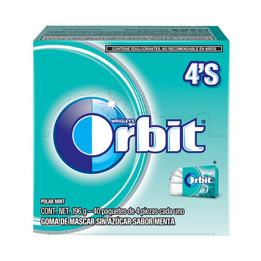 Orbit Chicle Conf 4 Pastillas Menta Polar 40 De 5.6 Gr (IVA