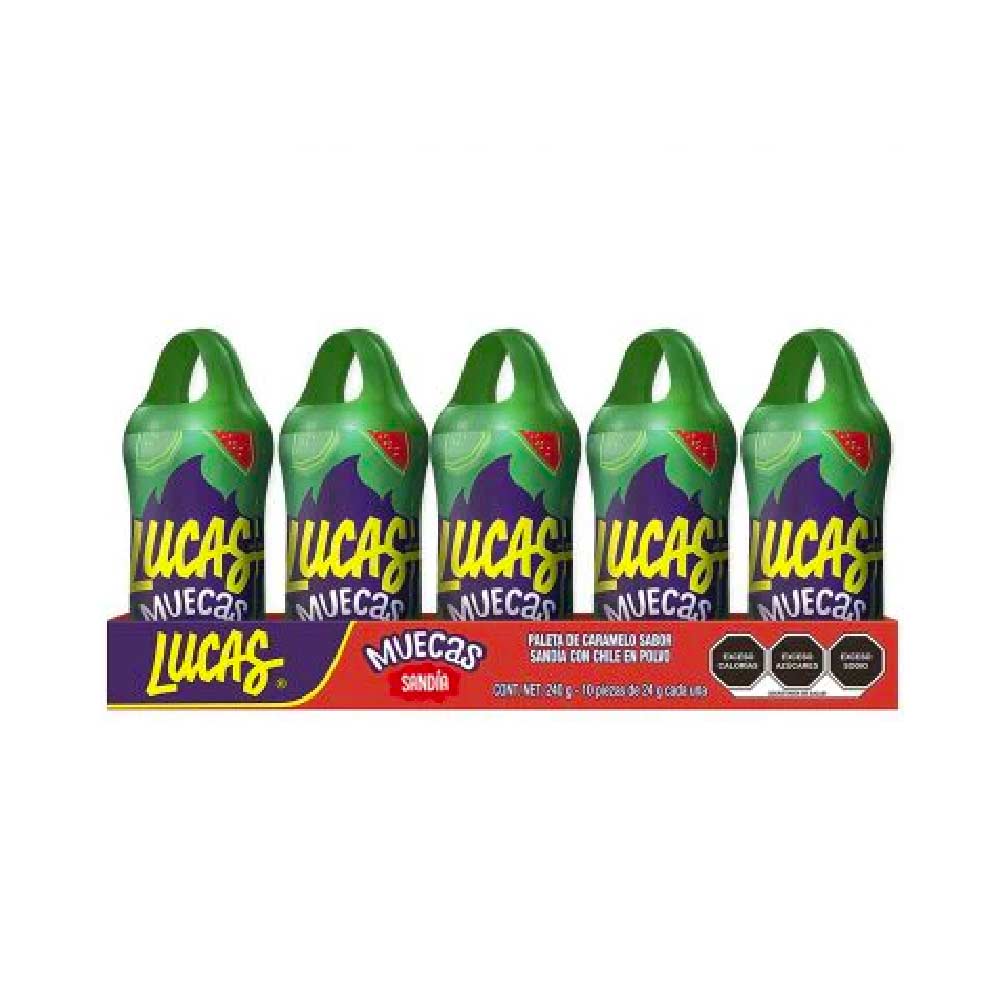 Paleta Muecas Enchilada Sandia Paquete Con 10 Piezas