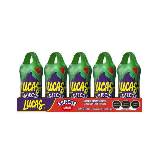 Paleta Muecas Enchilada Sandia Paquete Con 10 Piezas