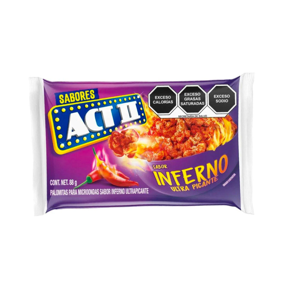 Palomitas Act II Inferno Con 15 Pz De 88 gr