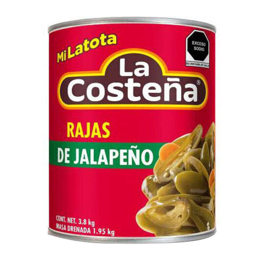 Chiles Jalapeños Rajas La Costeña 3.8 kg