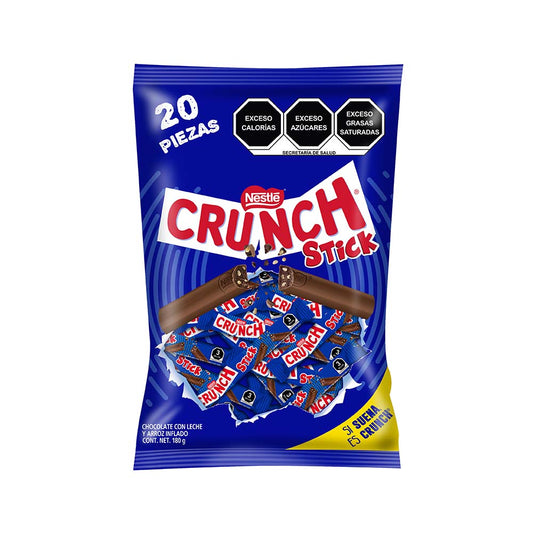 Chocolate Crunch Stick Bolsa Con 20 Piezas De 9 Gramos
