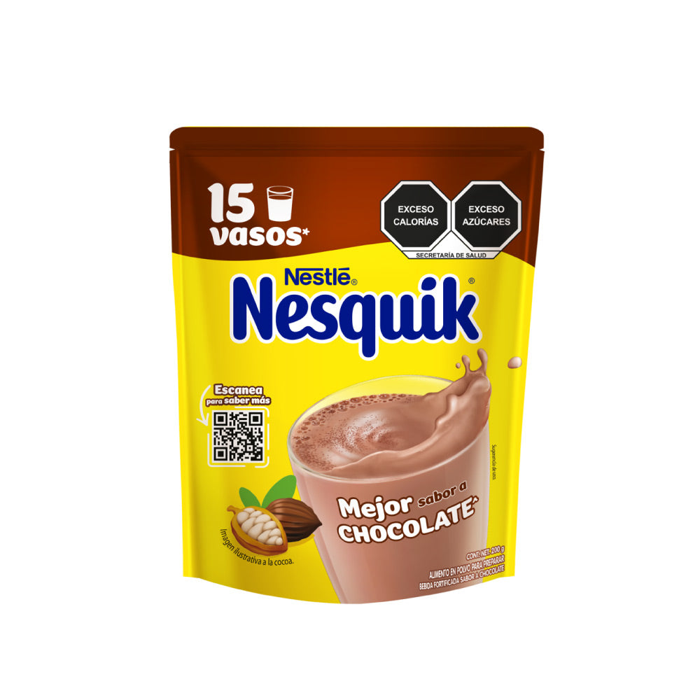 Chocolate En Polvo Nesquik Bolsa 200 Gramos