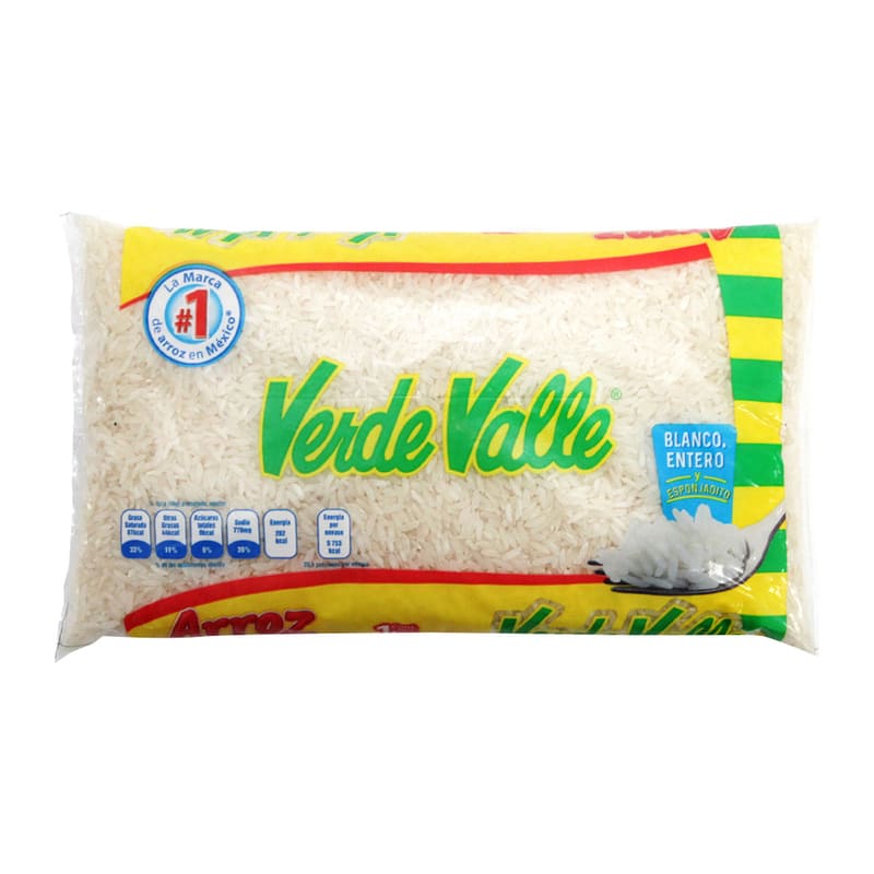 Arroz Verde Valle Súper Extra Bolsa 1 Kilogramo