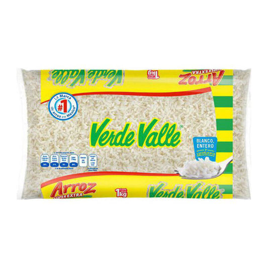 Arroz Verde Valle Súper Extra Bolsa 1 Kilogramo