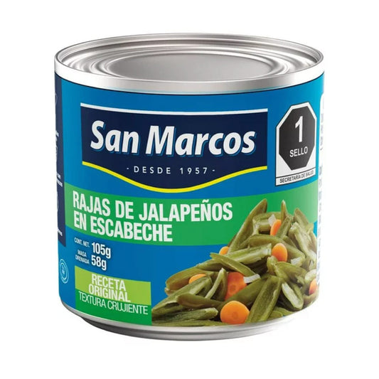 Chiles Jalapeños Rajas San Marcos 105 gr