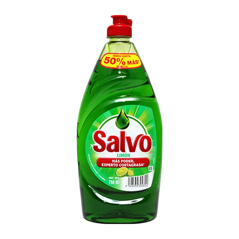 Lavatrastes Salvo Líquido Limon Botella 750 ml