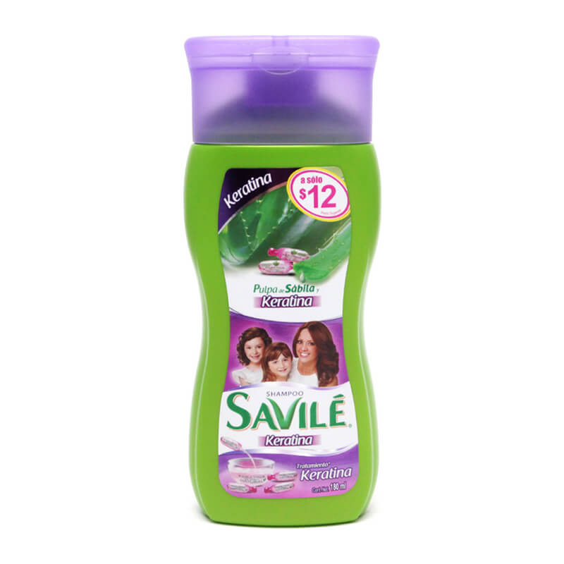 Shampoo Savilé Liso Keratina 180 Mililitros