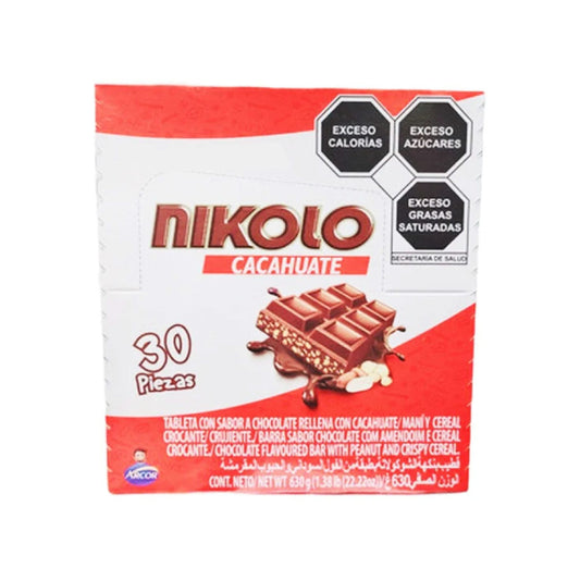 Chocolate Nikolo Tradicional Paquete con 30 piezas