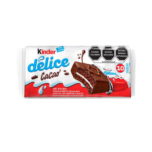 Chocolate Kinder Delice Con 10 Pz De 9 Gramos