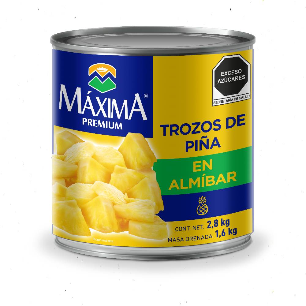 Piña Almíbar Trozos Máxima Premium 2.8 Kg