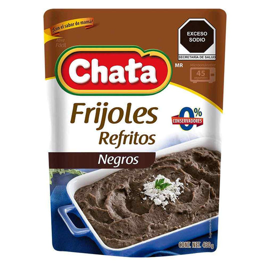 Frijoles Refritos Negros Pouch Chata 430 gr