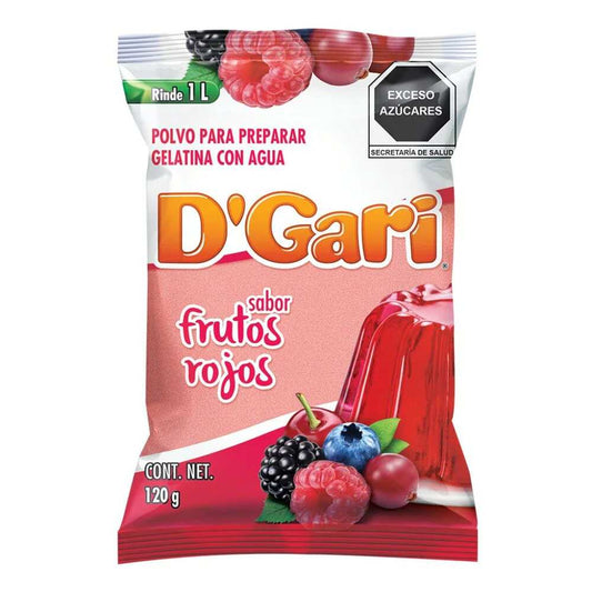 Gelatina D'Gari Frutos Rojos 120 Gramos