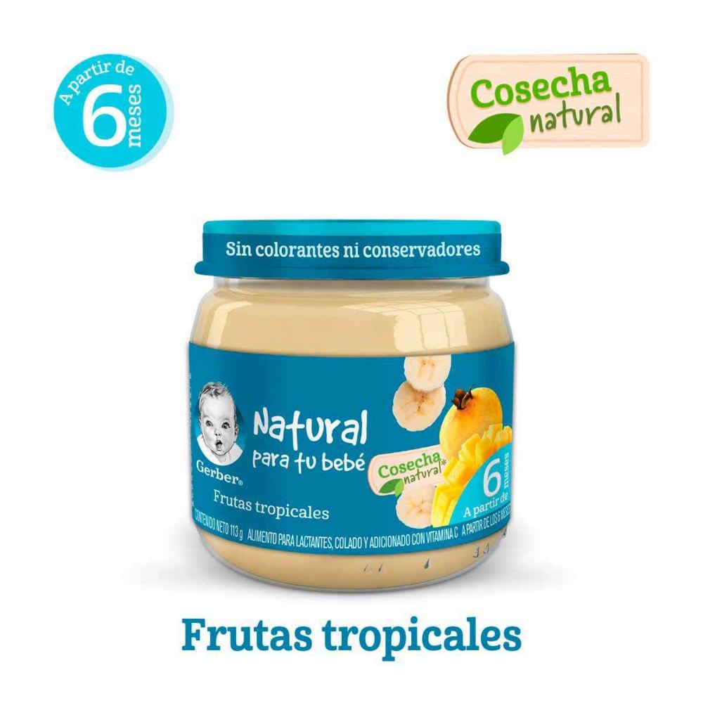 Gerber Etapa 2  Frutas Tropicales 113 gr