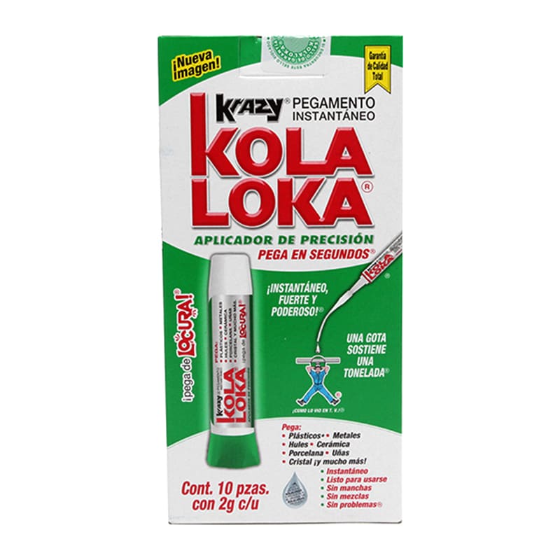 Pegamento Kola Loka Multiusos Paquete con 10 Piezas de 2 Gramos