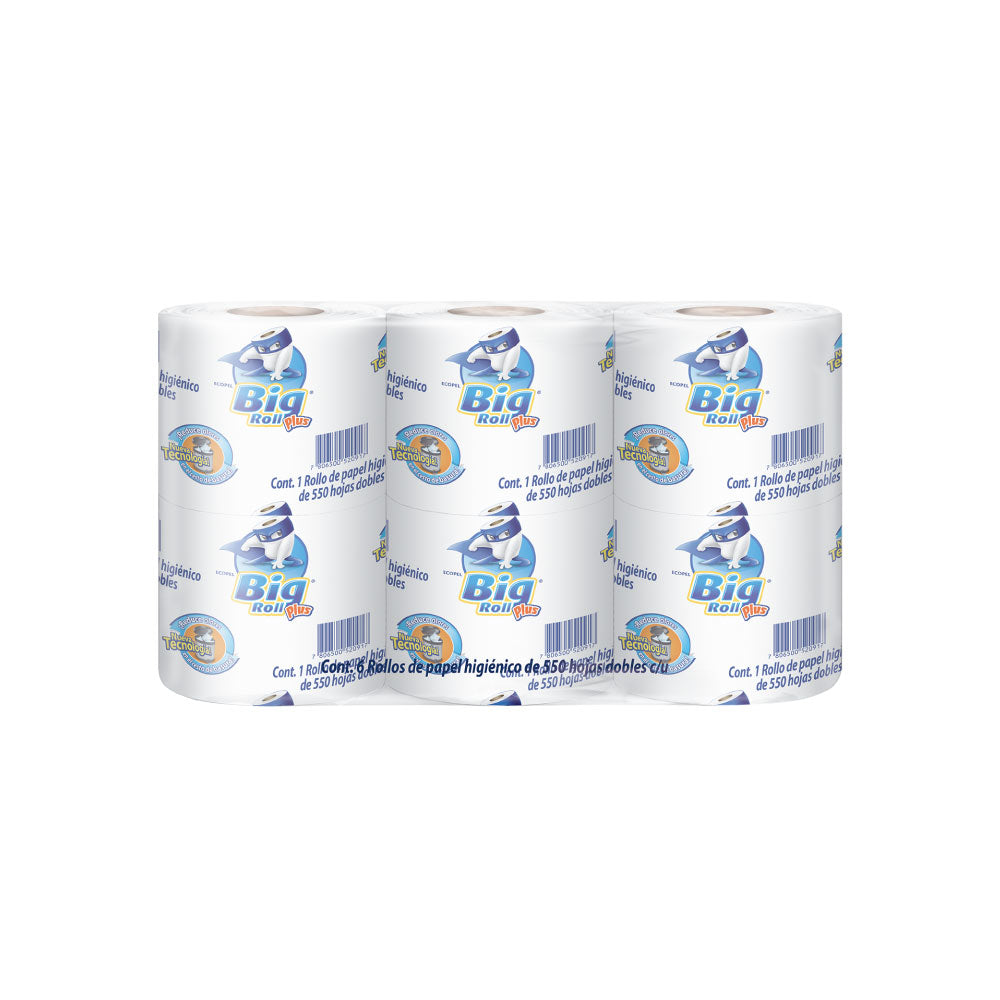 Papel Hig. Elite Big Roll 550 Hojas 6 Rollos