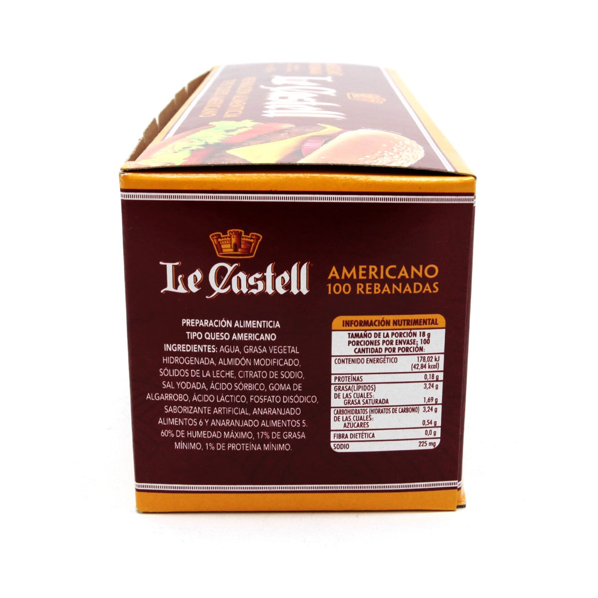 Queso Amarillo L Castell 1.8 Kilo con 10 Piezas De 180 Gramoss