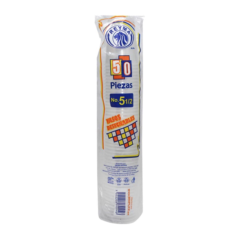 Vaso Plástico Reyma 5.5 Bolsa con 50 Piezas