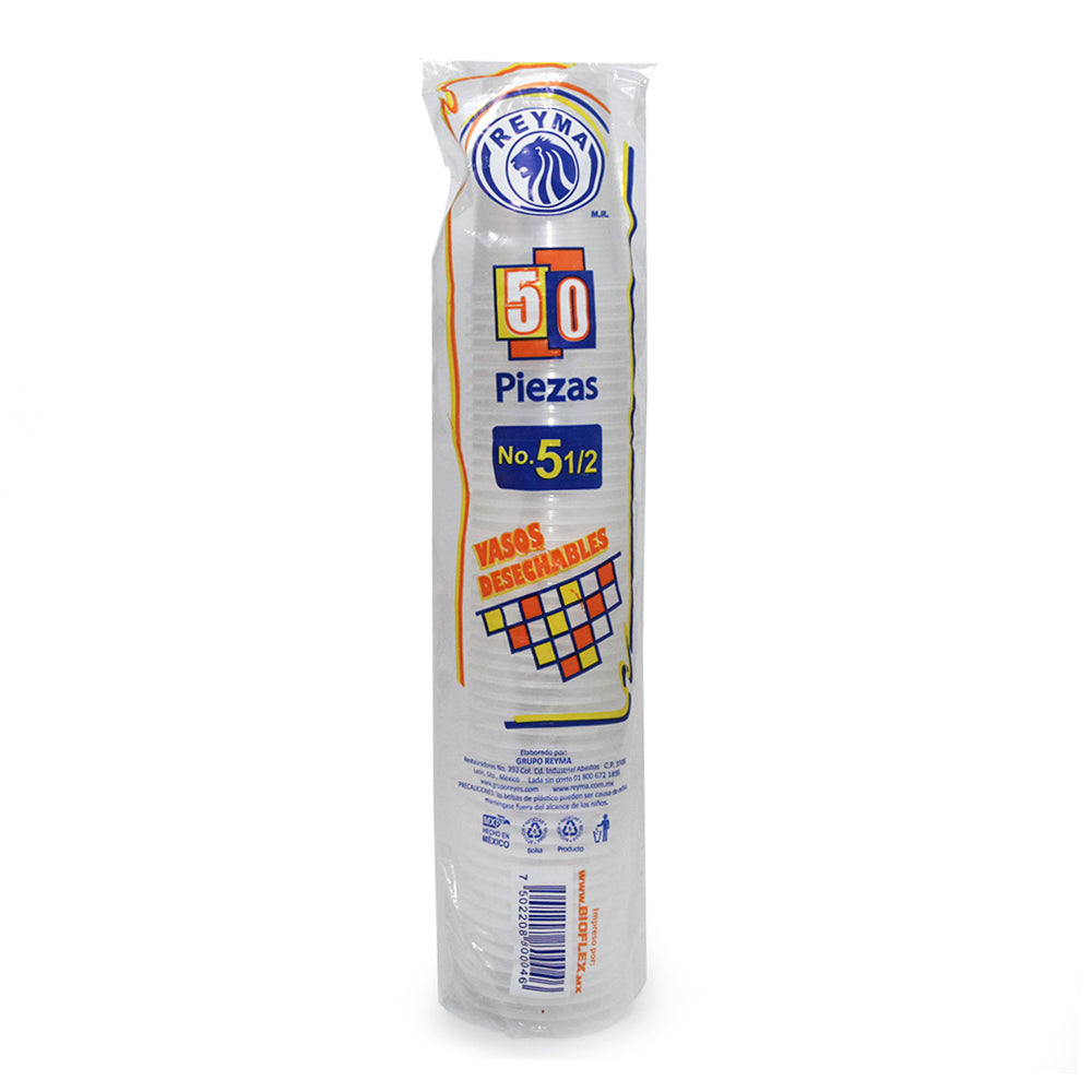 Vaso Plástico Reyma 5.5 Bolsa con 50 Piezas