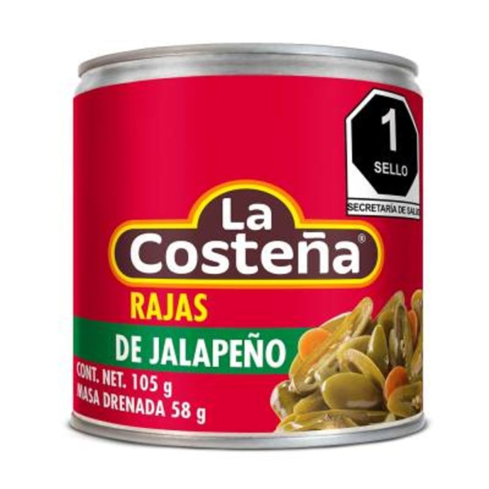 Chiles Jalapeños Rajas La Costeña 105 gr